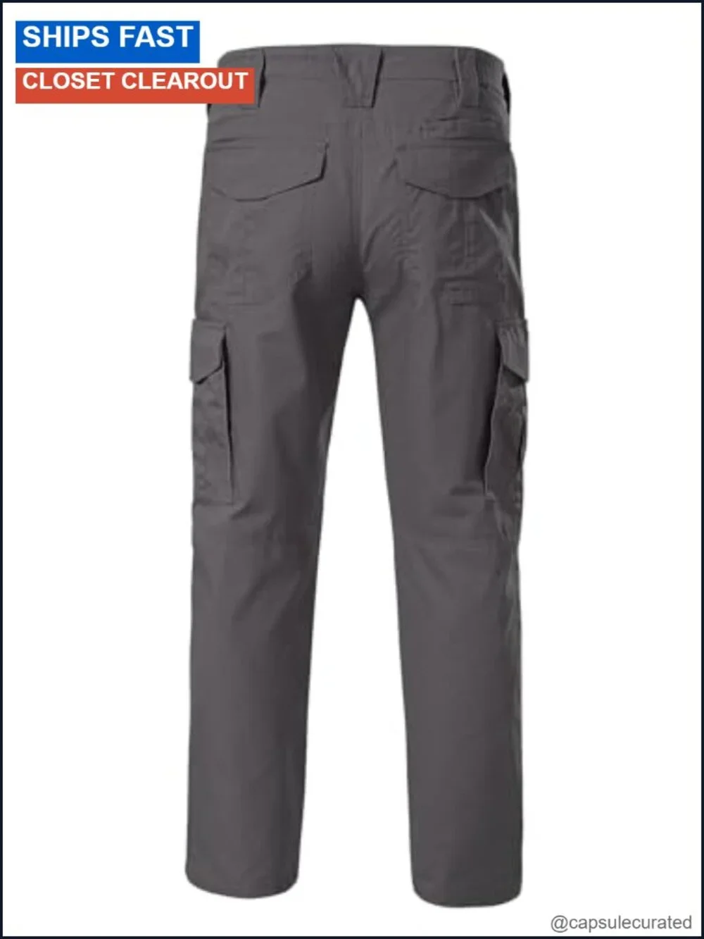 Men's Ripstop Cargo Tactical Work Pants Waterproof Lightweight 9 Pockets Cotton